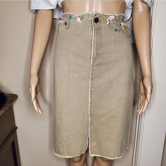 Vintage Pre-owned Gerard Darel Embroidered pencil midi skirt - Picture 10 of 14